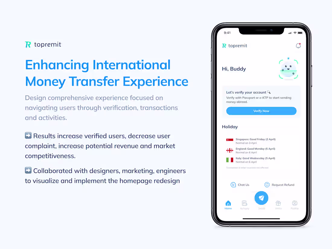 Cover image for Enhancing International Money Transfer Experience