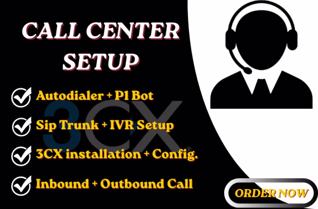 Cover image for Professional SIP Trunk & 3CX Call Center Setup