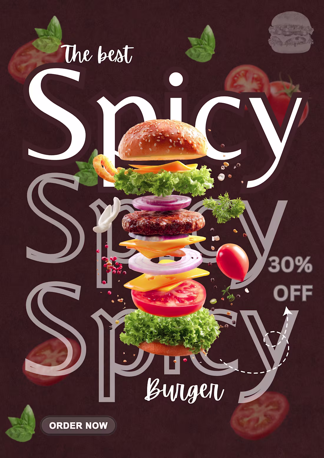 Cover image for Modern and eye-catching burger flyer
