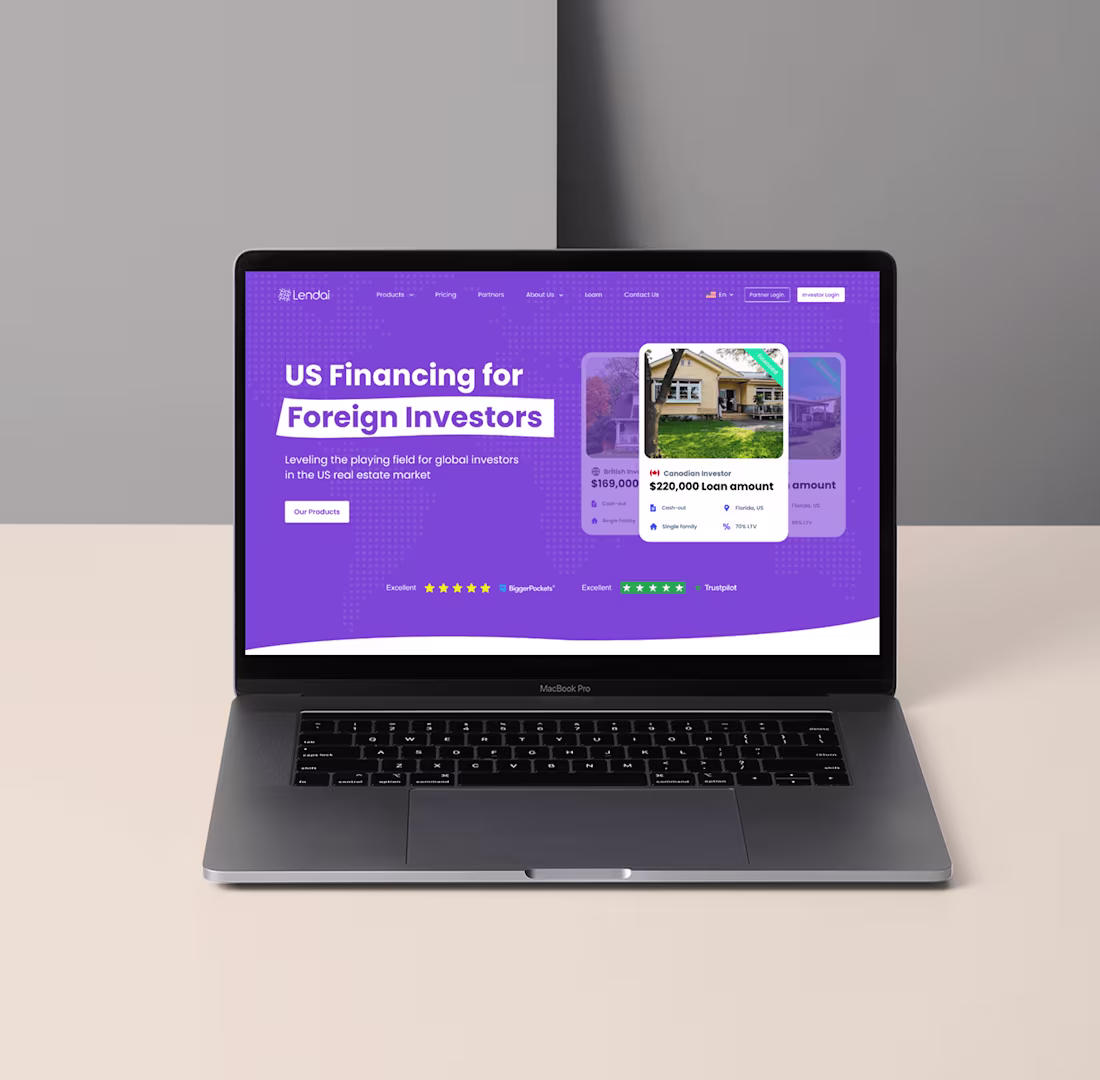 Cover image for Lendai - Landing Page