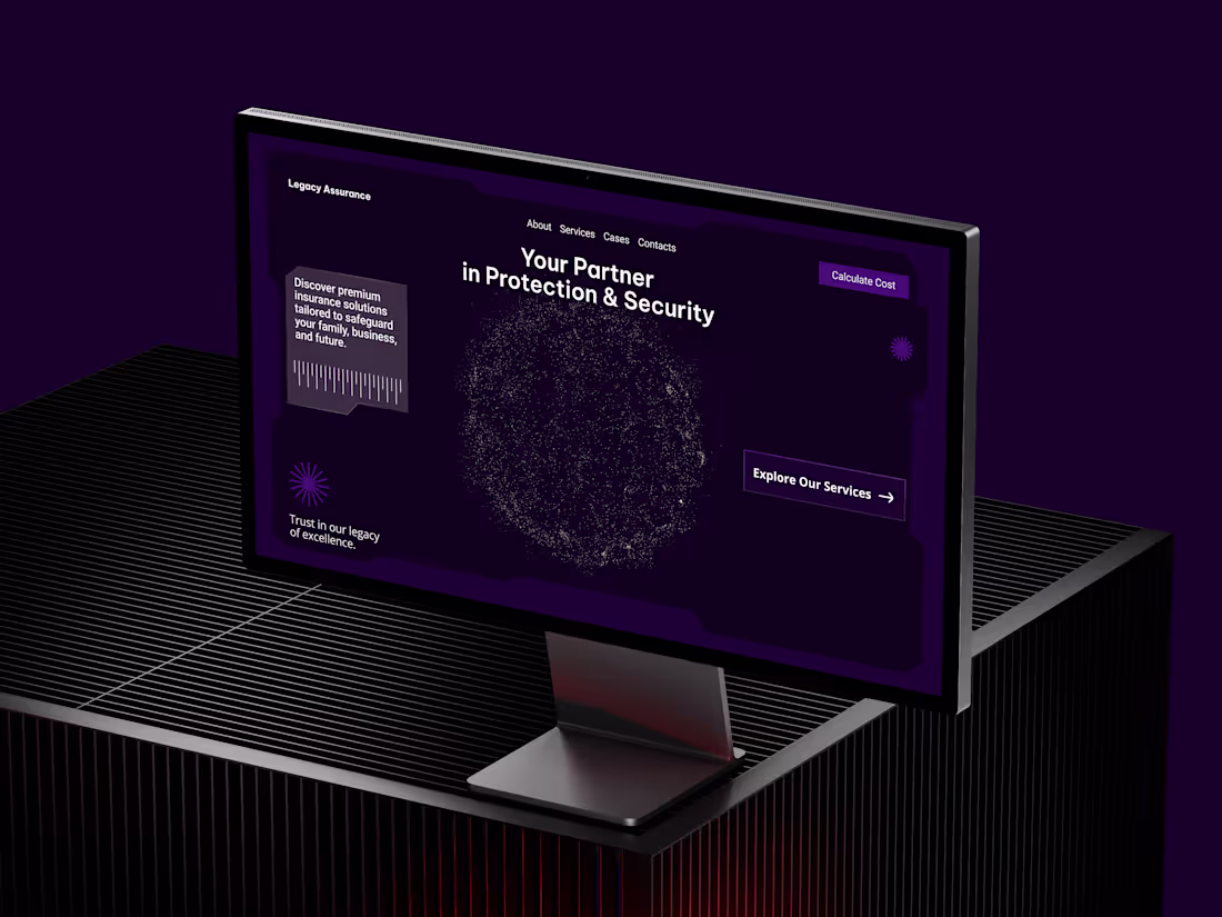 Cover image for Premium Insurance Website Design