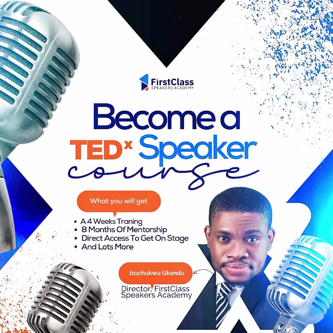 Cover image for Promotional Designs for First Class Speakers Academy I desig...