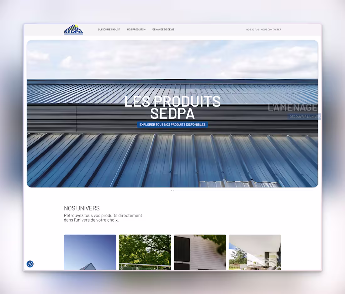 Cover image for Homepage of a company's website