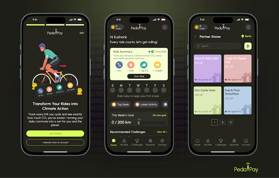 Cover image for PedalPay (a cycling reward app)