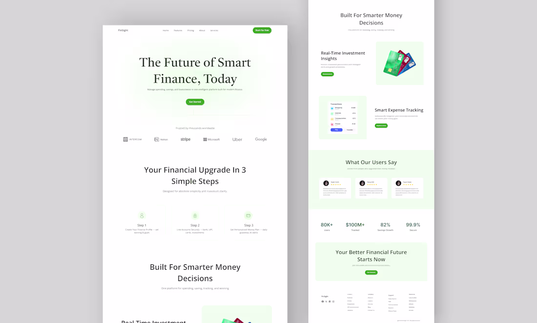 Cover image for Fintech Website Design
