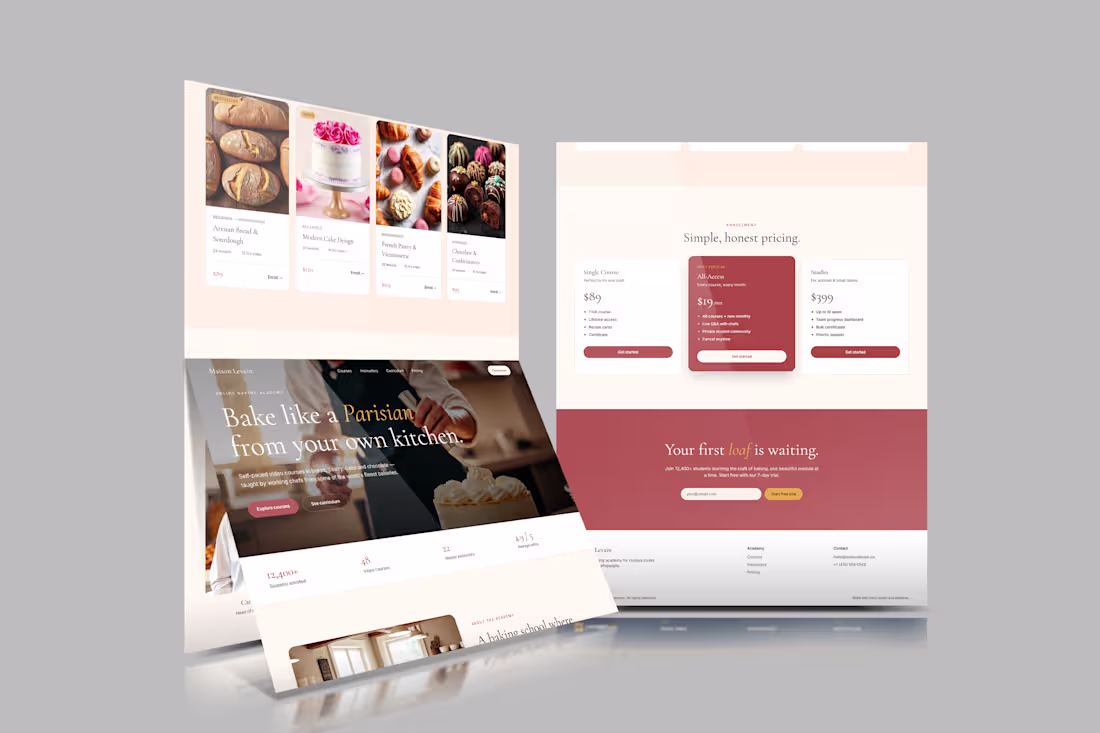 Cover image for Lovable-Built Online Baking Academy (Courses