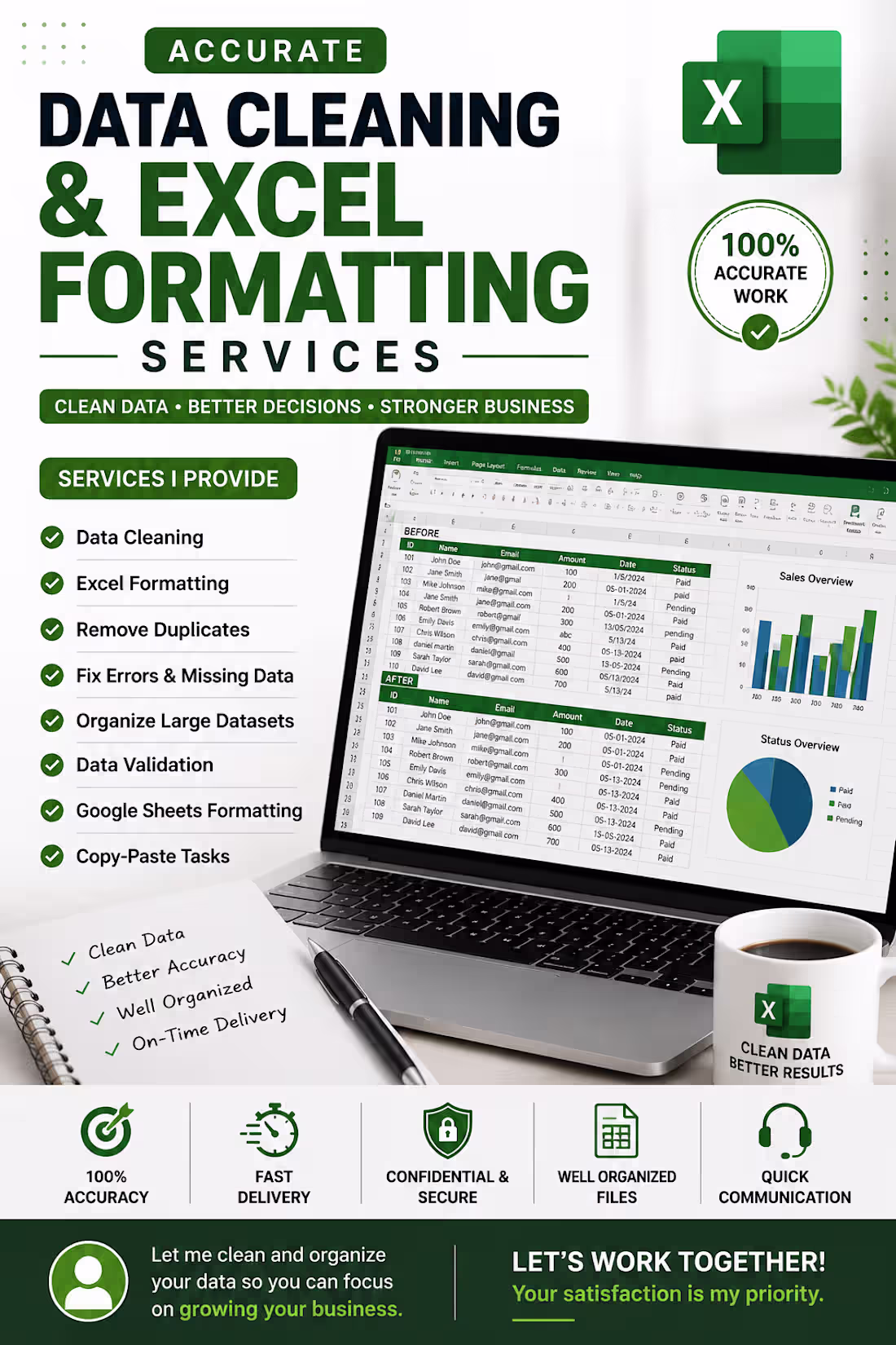 Cover image for Accurate Data Cleaning & Excel