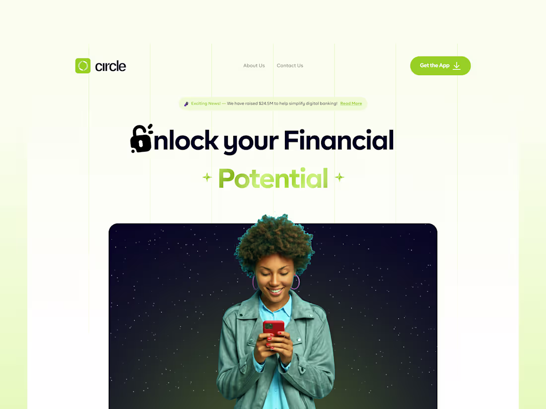 Cover image for Circle Finance app marketing website 