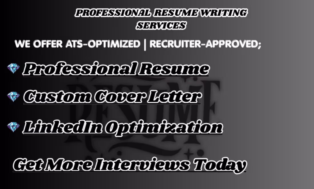Cover image for Professional ATS Resume Writing That
