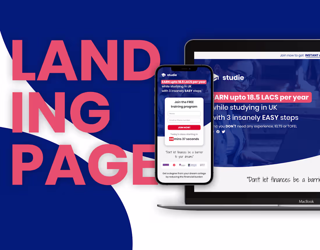 Cover image for Landing Page UI Design