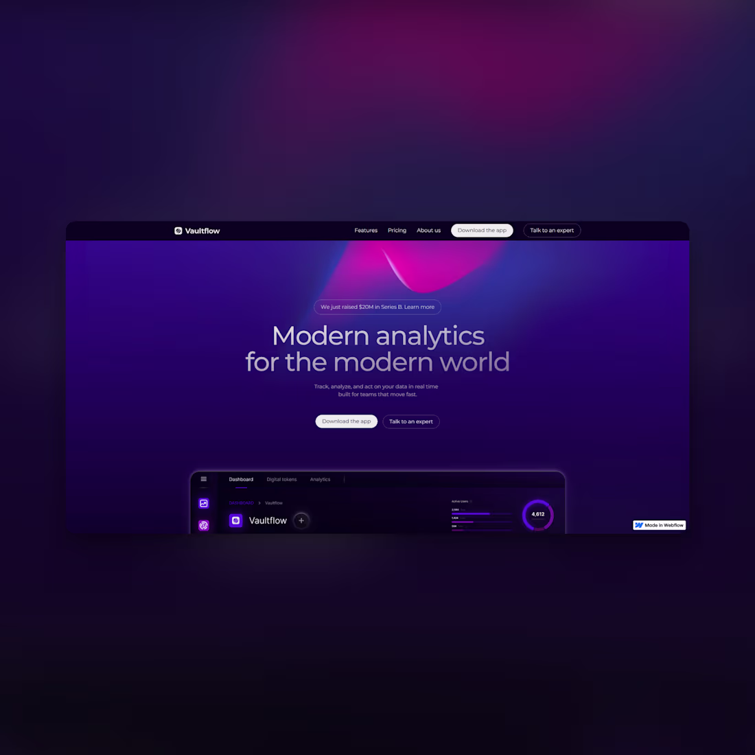 Cover image for Vault Flow website development