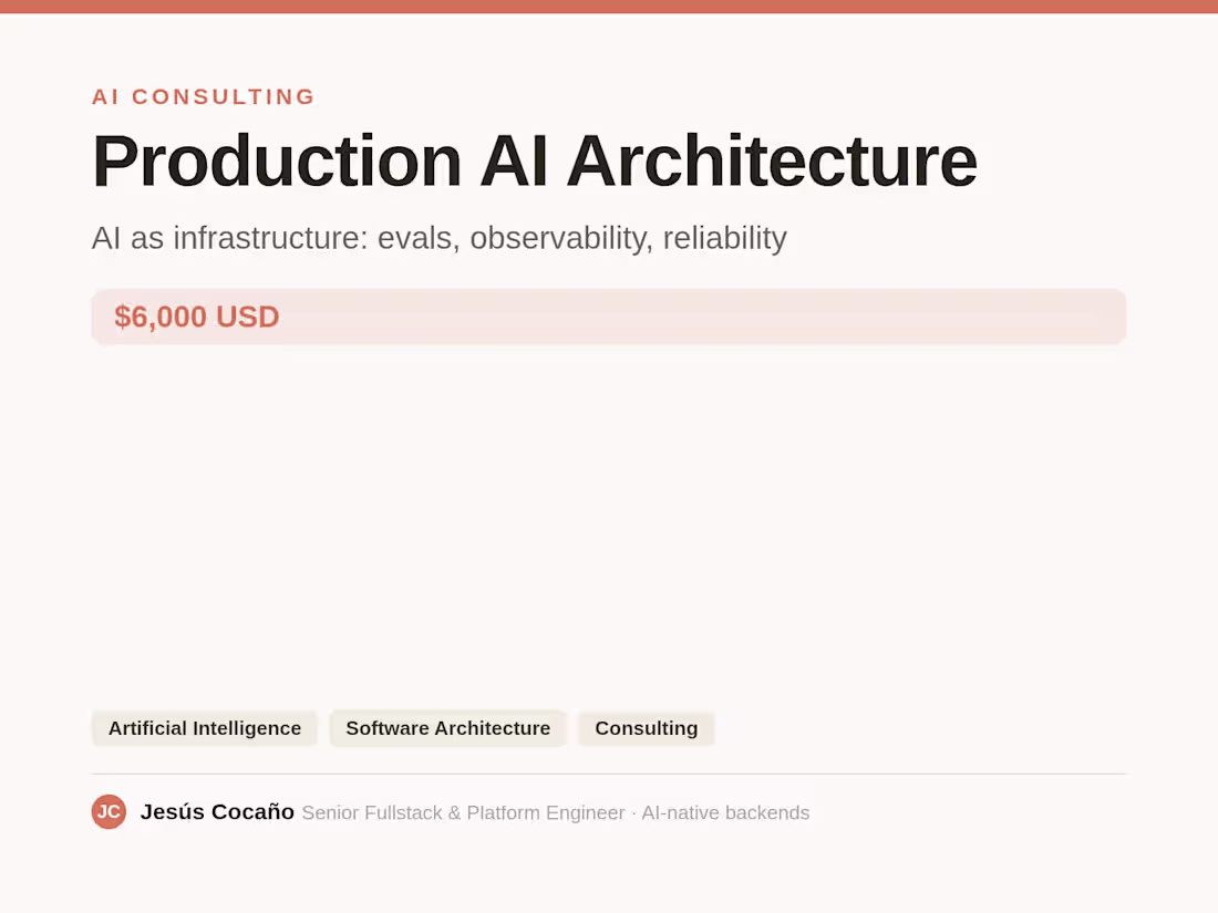 Cover image for Production AI Architecture Consulting