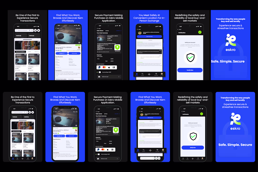 Cover image for Designing a Secure Marketplace UX for Eskro Mobile App