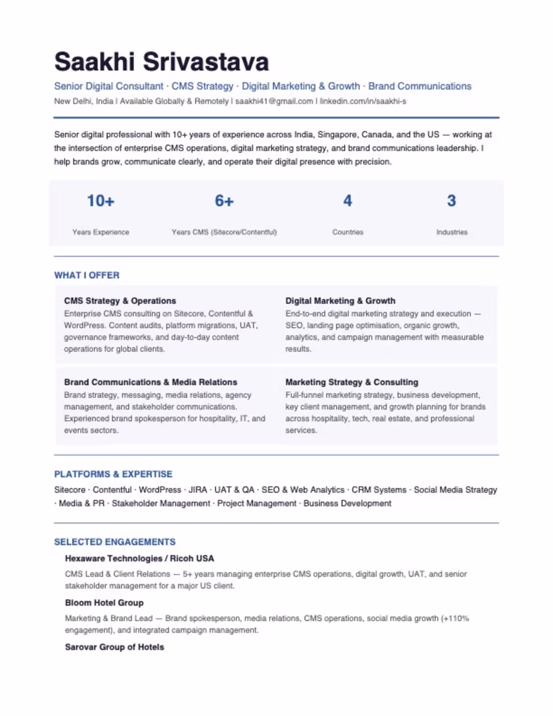 Cover image for Senior digital consultant offering CMS