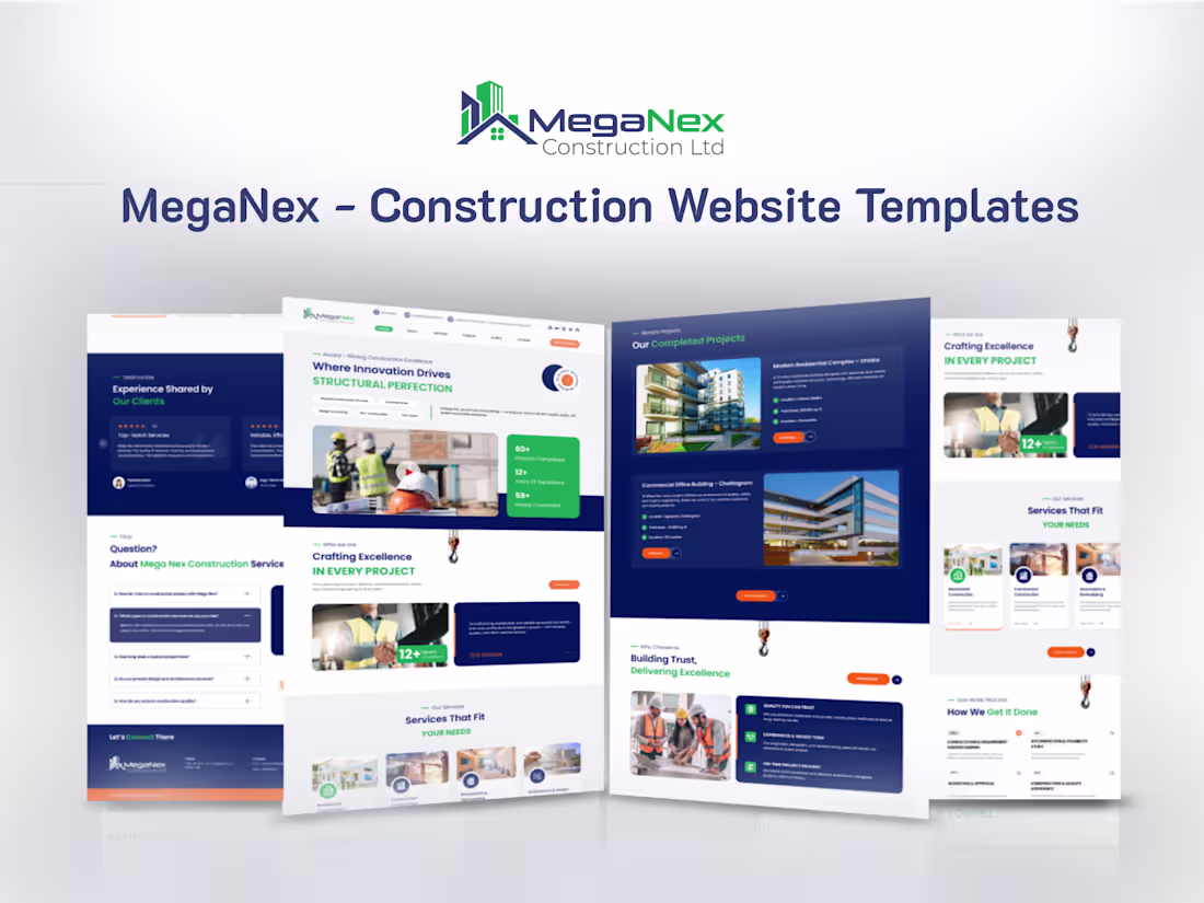 Cover image for MegaNex Construction – Landing Page Case Study