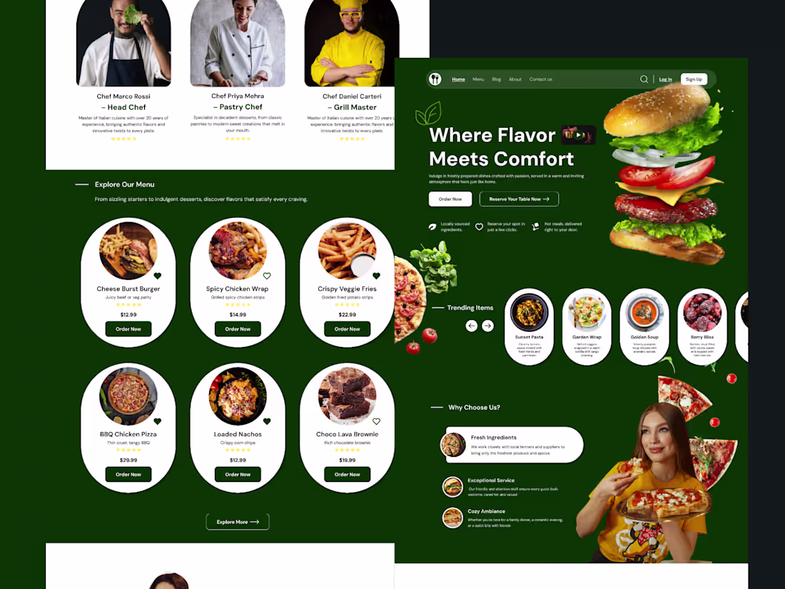 Cover image for Café Website — Figma UI