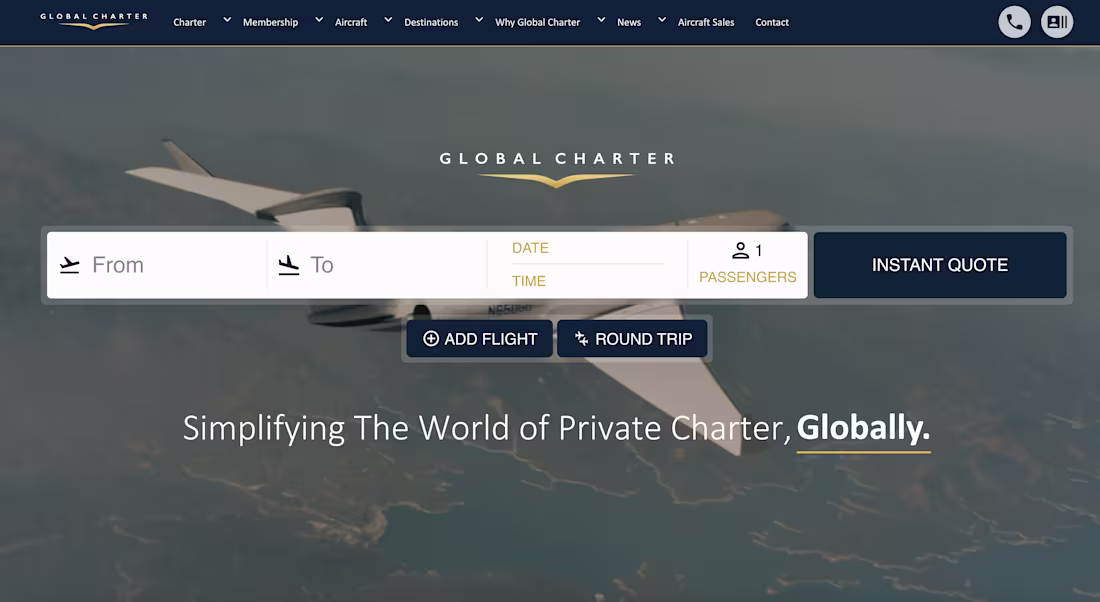 Cover image for Private Jet Charter & Hire | Global Charter