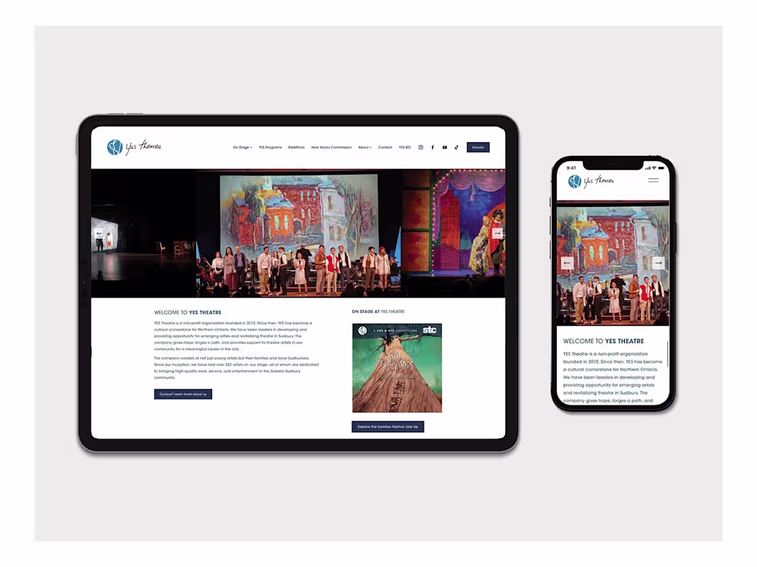 Cover image for YES Theatre Website Rebrand