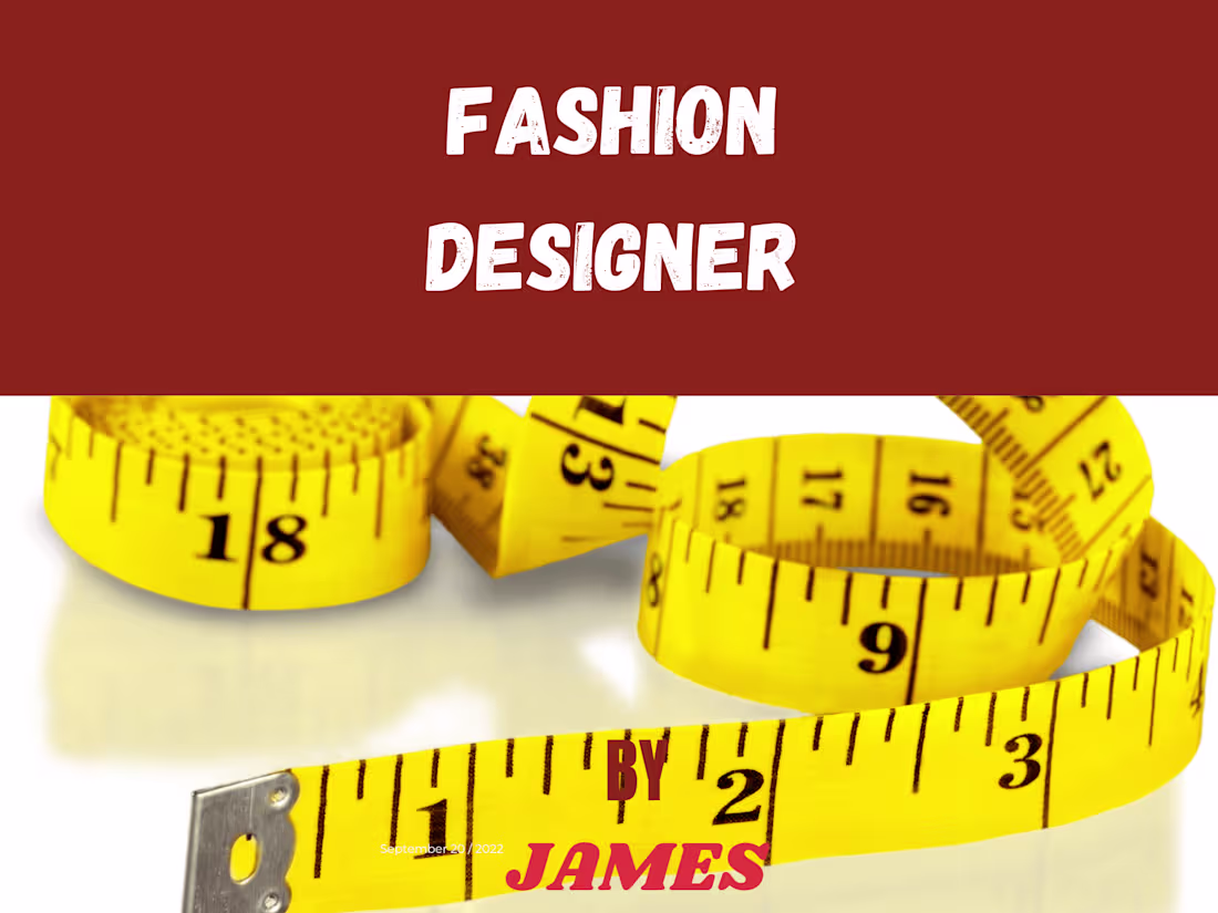 Cover image for FASHION DESIGNER