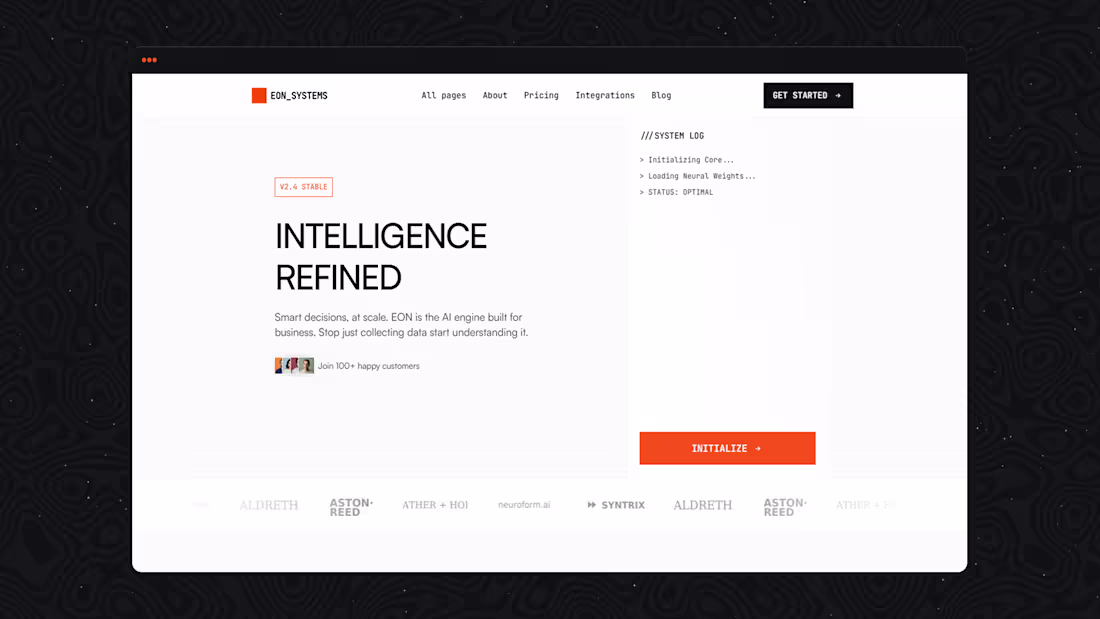 Cover image for EON_Systems — Modern SaaS Template