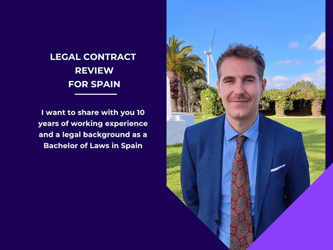 Cover image for Legal advisor in Spain