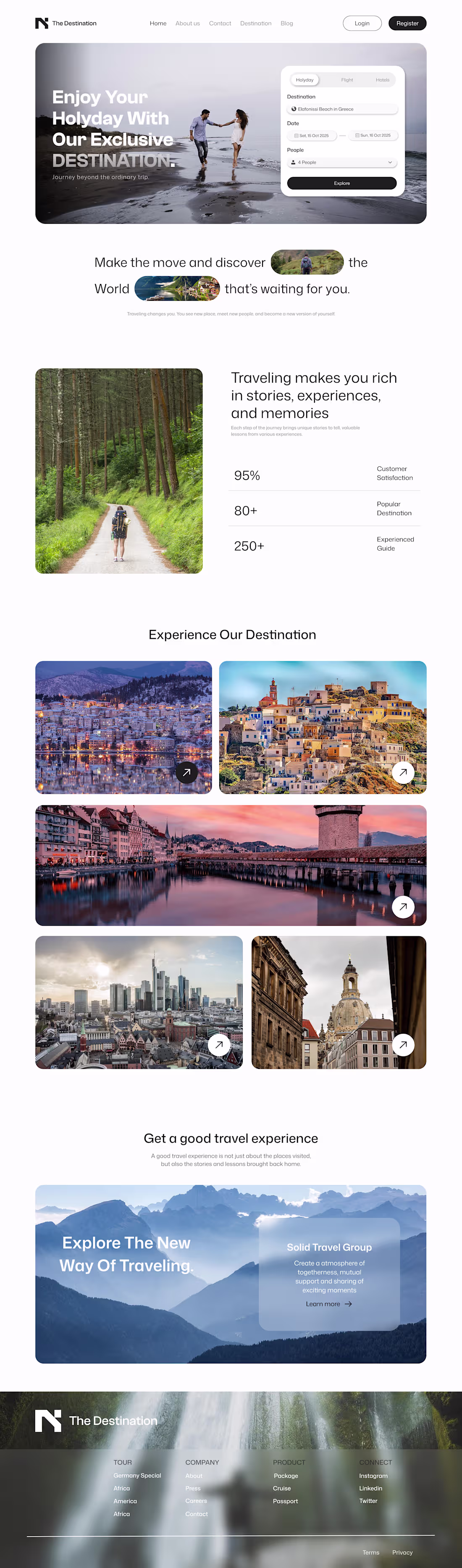 Cover image for Tour Planning Landing Page Design