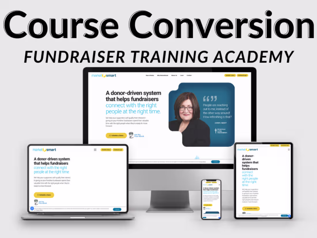 Cover image for Book to Course Conversion  for a Fundraiser Training Academy