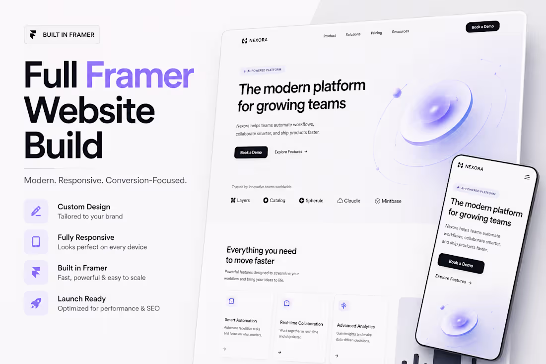 Cover image for Full Website Design & Development in Framer