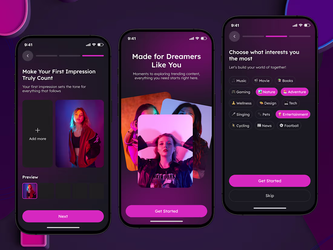 Cover image for Video Stream Mobile App Onboarding Redesign