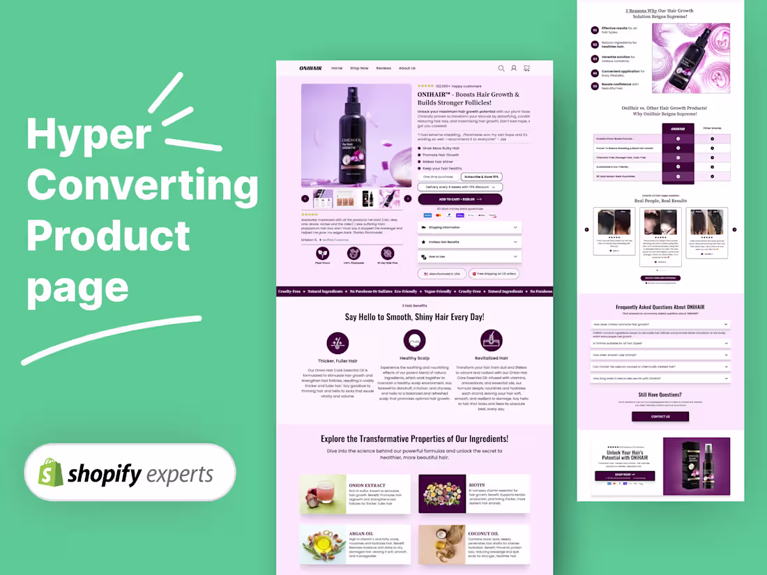 Cover image for Shopify Product Page | Built in Replo, Figma Designed