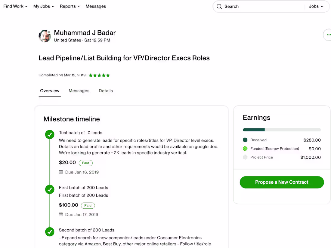 Cover image for Lead Pipeline/List Building for VP/Director Execs Roles