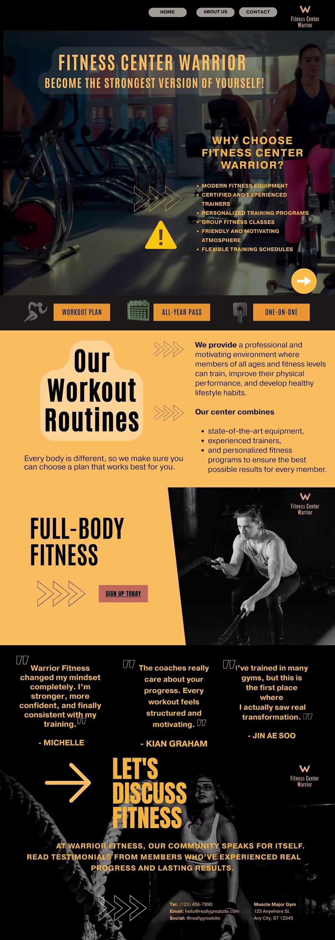 Cover image for Warrior Fitness – Fitness Website