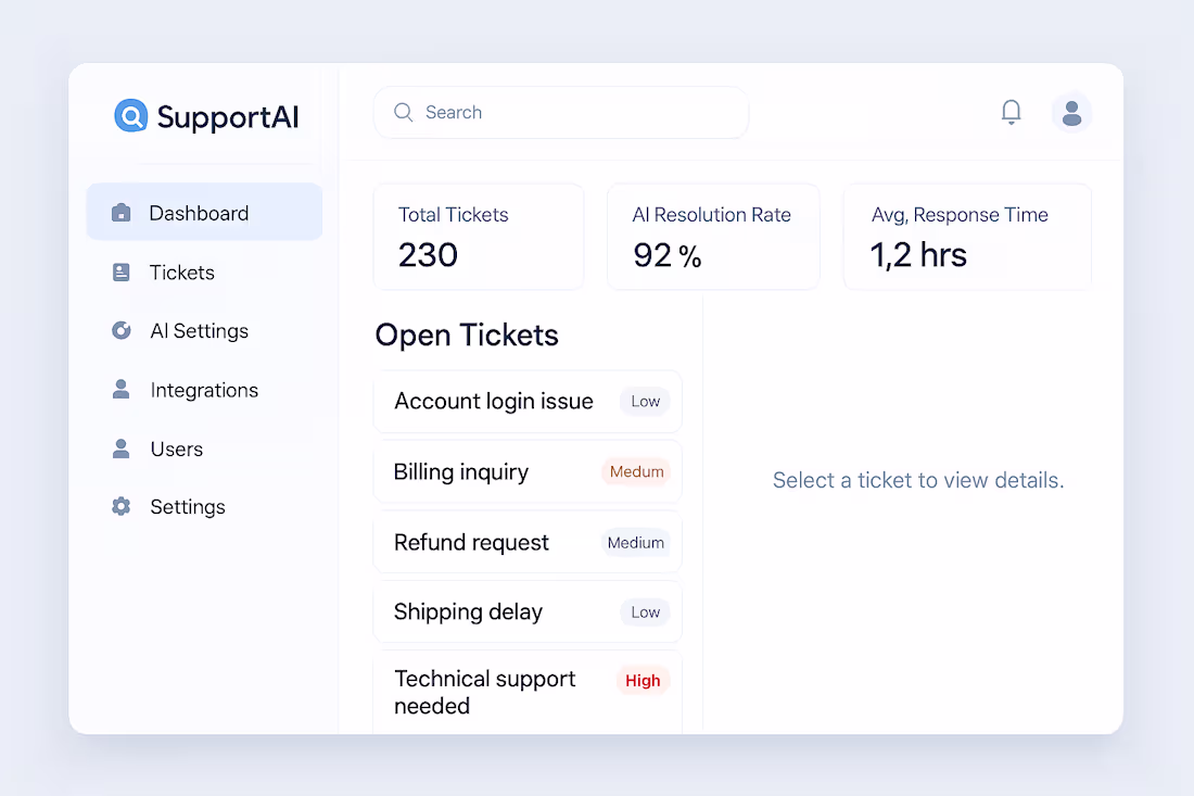 Cover image for AI Support Agent for Ticket Management