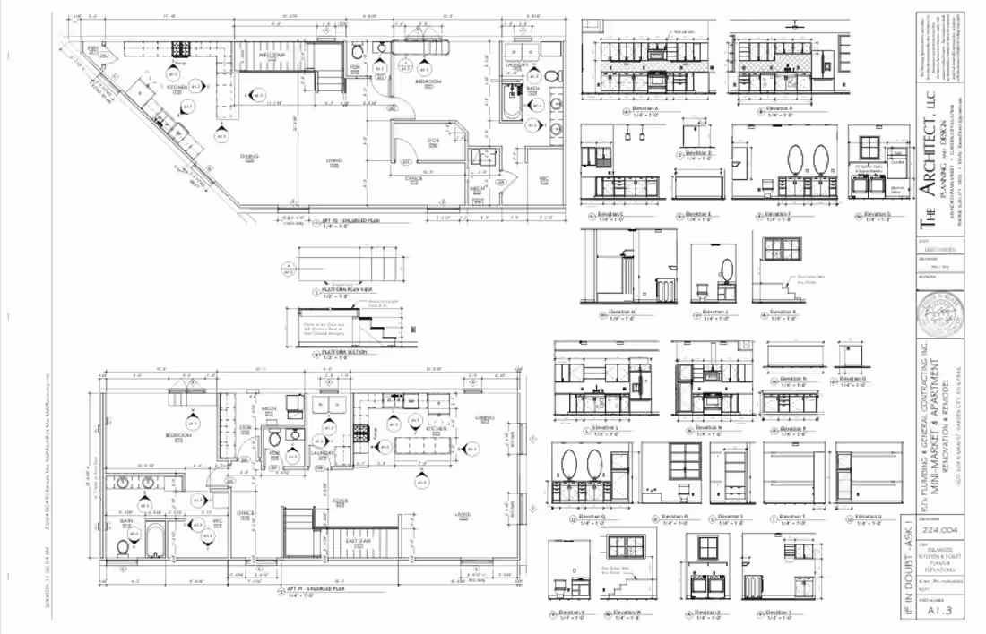 Cover image for ENLARGED KITCHEN & TOILET PLANS