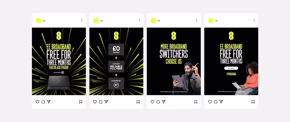 Cover image for EE Black Friday Project: Social / OOH / Print