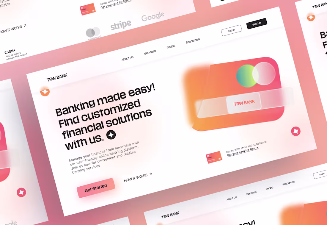 Cover image for TRW Bank Web Design