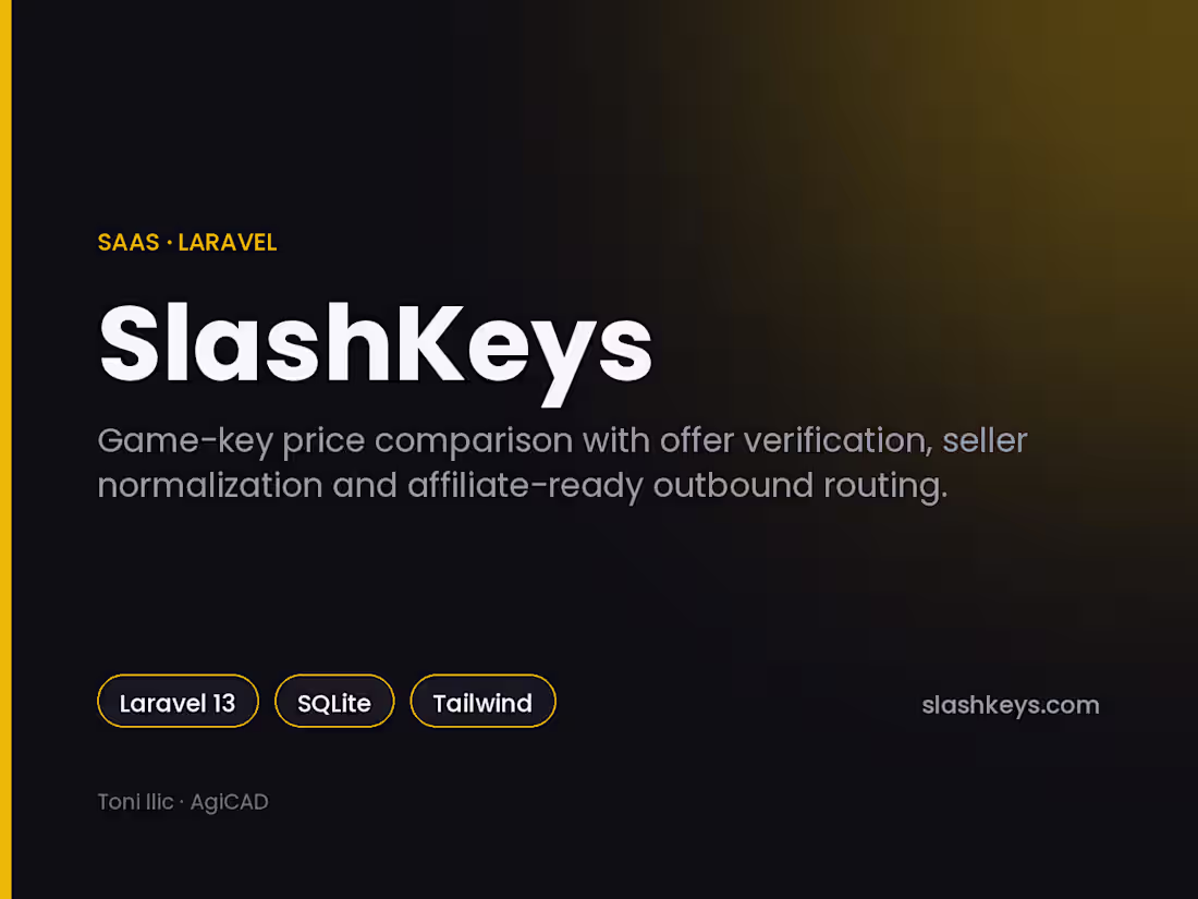 Cover image for SlashKeys — a game-key price-comparison