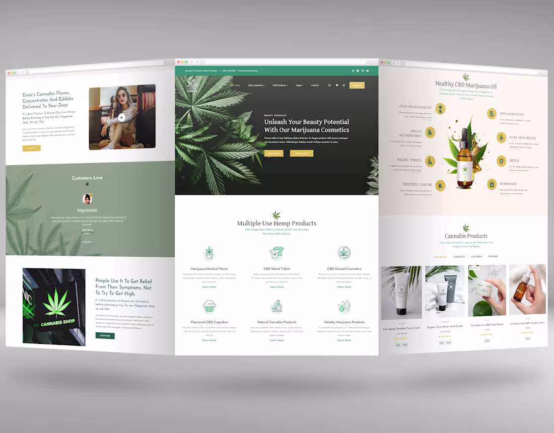Cover image for CBD, Cannabis Shopify Store Design