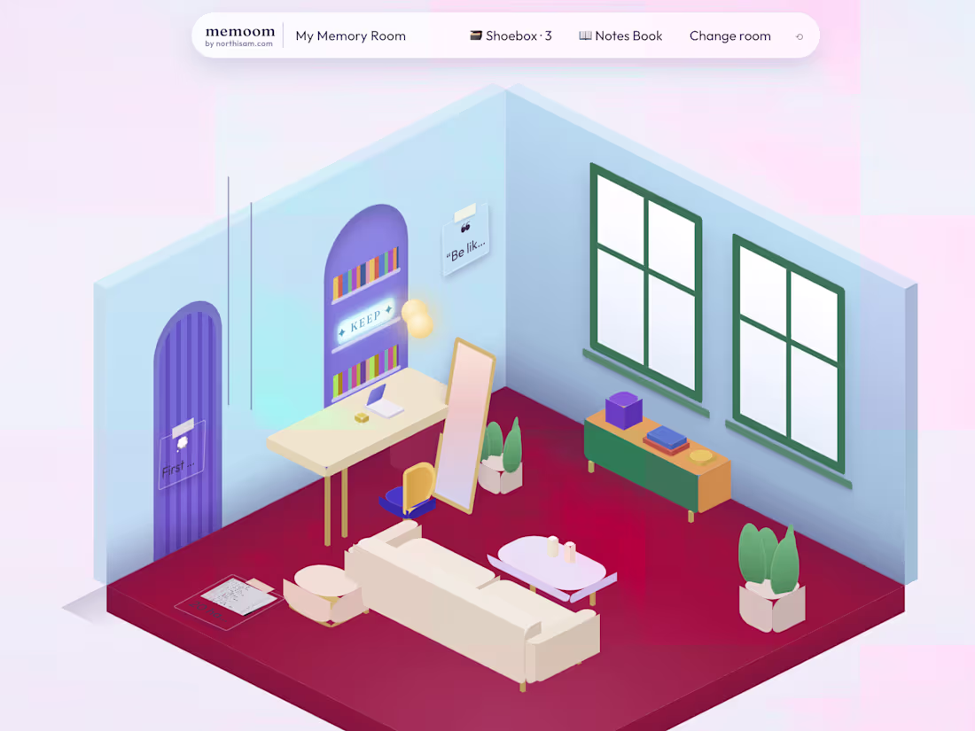 Cover image for Memoom — 3D Memory Rooms Web App