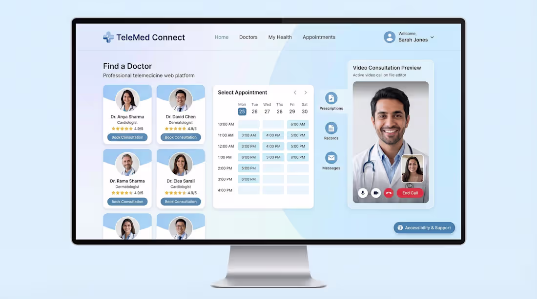 Cover image for Healthcare Platform (Telemedicine platform for