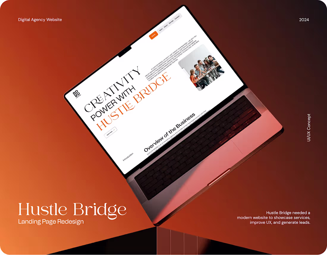 Cover image for Hustle Bridge - Agency Website Redesign