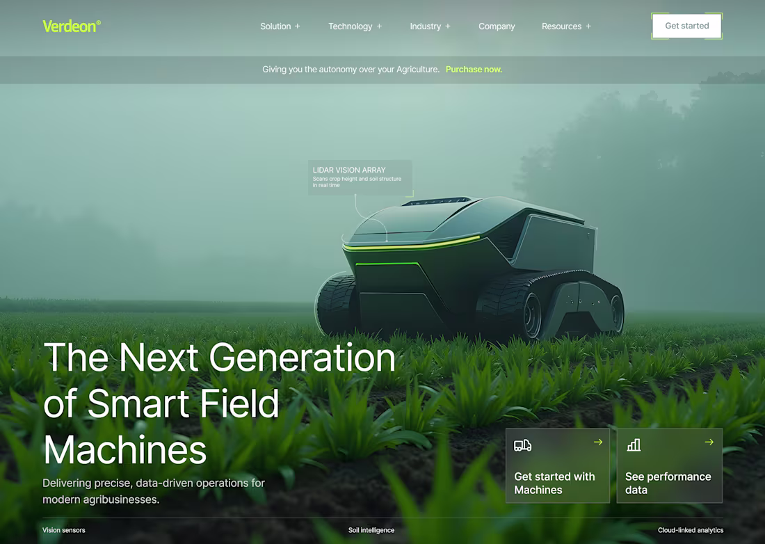 Cover image for Hero exploration, for an Agri-tech product