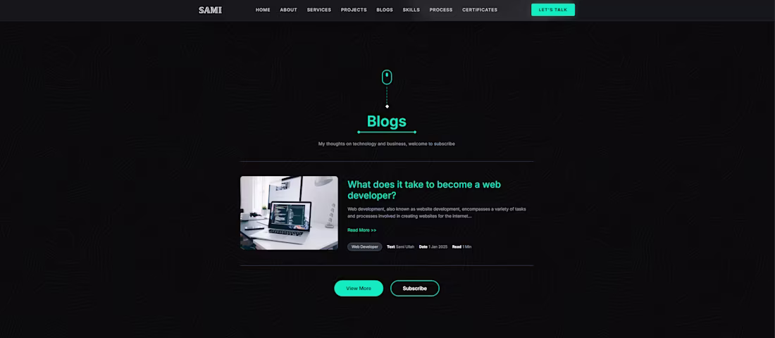 Cover image for Modern Full-Stack Developer Portfolio Website