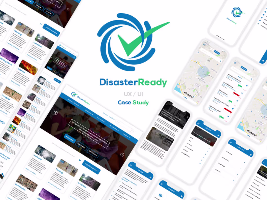 Cover image for DisasterReady - Website & Mobile App Concept