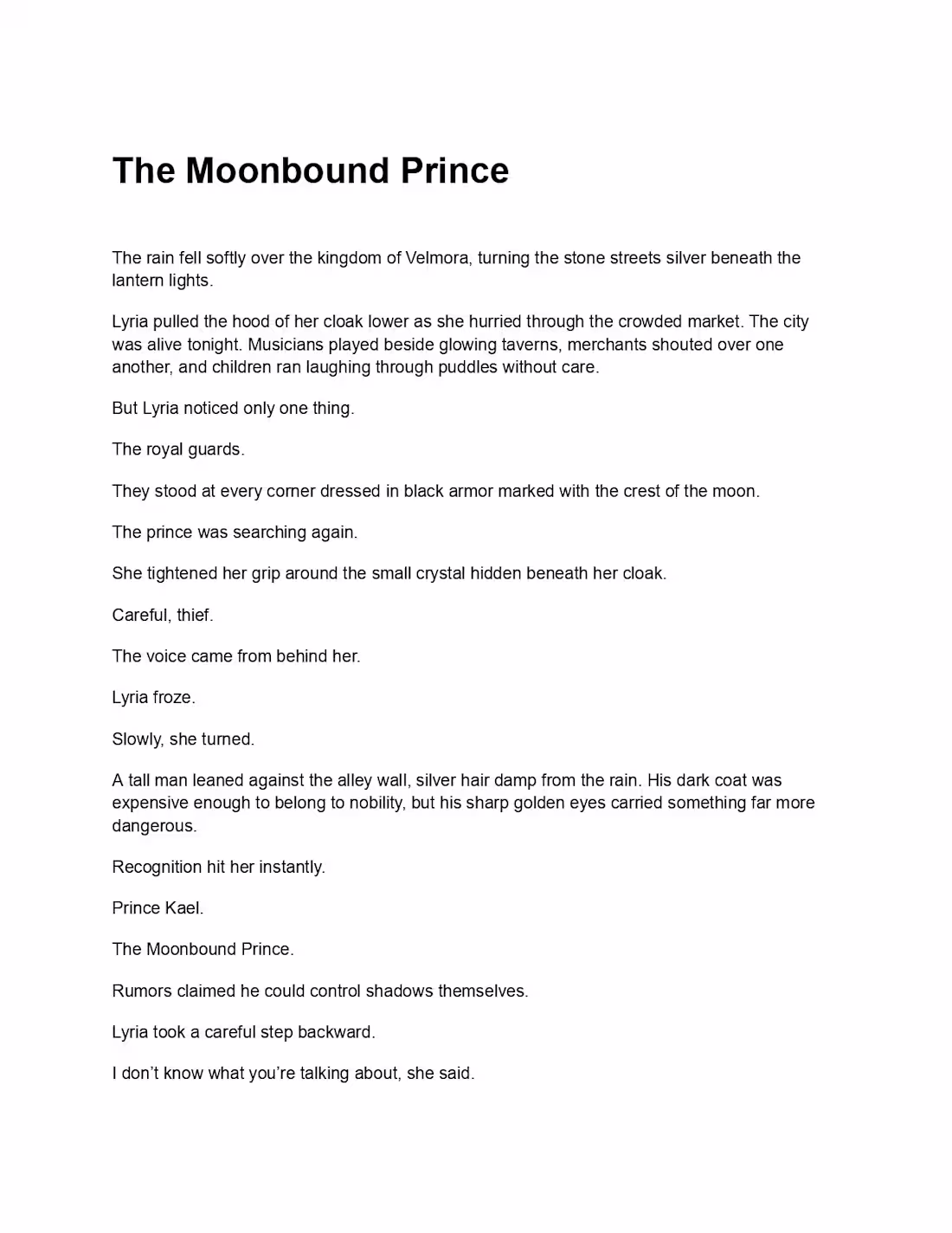 Cover image for The Moonbound Prince is a