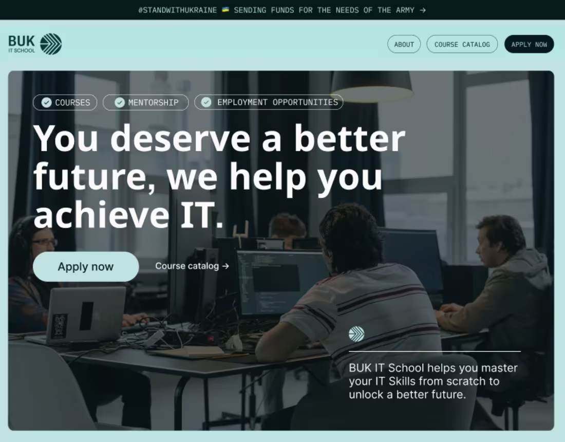 Cover image for IT School Brand Identity and Web Design (Landing Page)