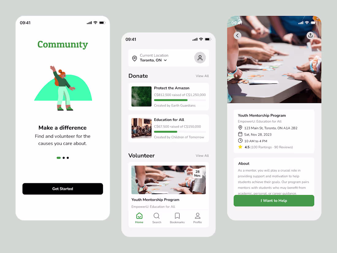 Cover image for COMMUNITY - Responsive Volunteering App