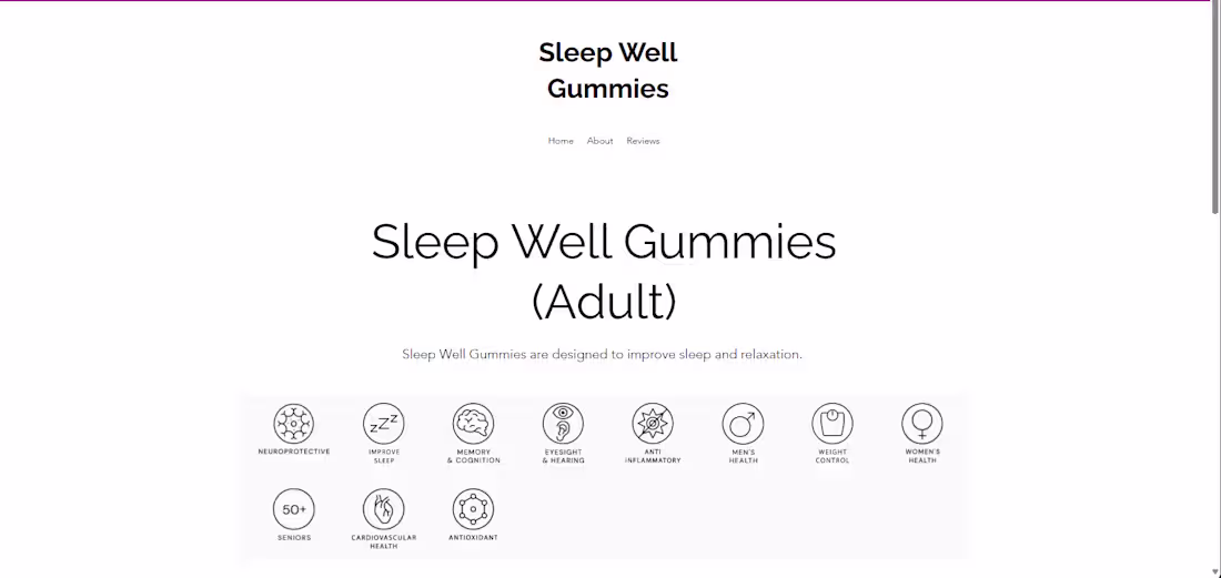 Cover image for Sleep Well Gummies