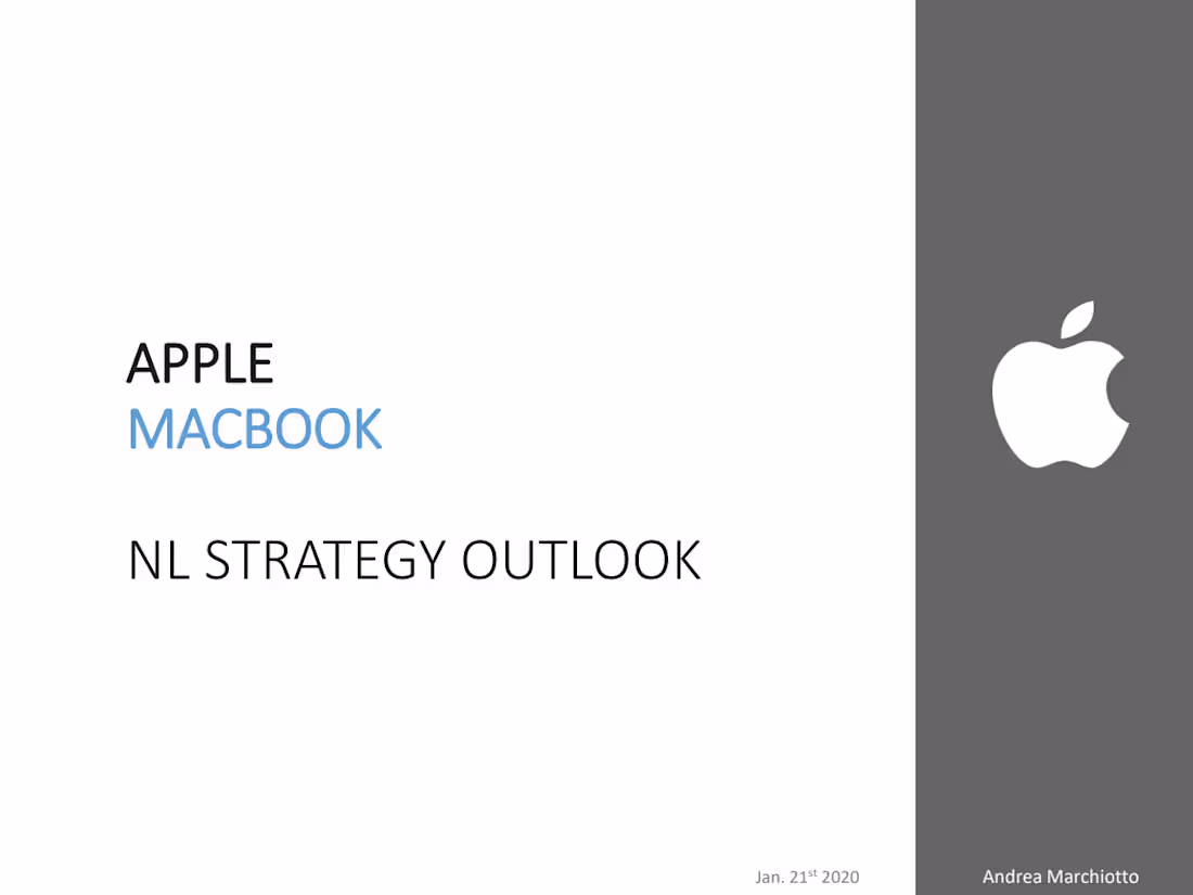 Cover image for Apple NL MacBook Strategy Outlook