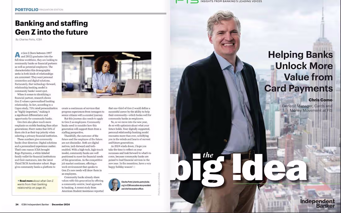 Cover image for Independent Banker article